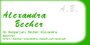 alexandra becher business card